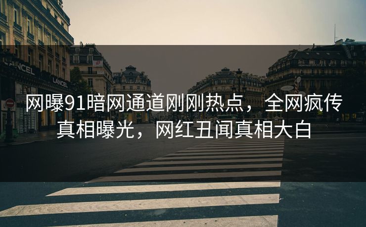 网曝91暗网通道刚刚热点,全网疯传真相曝光,网红丑闻真相大白